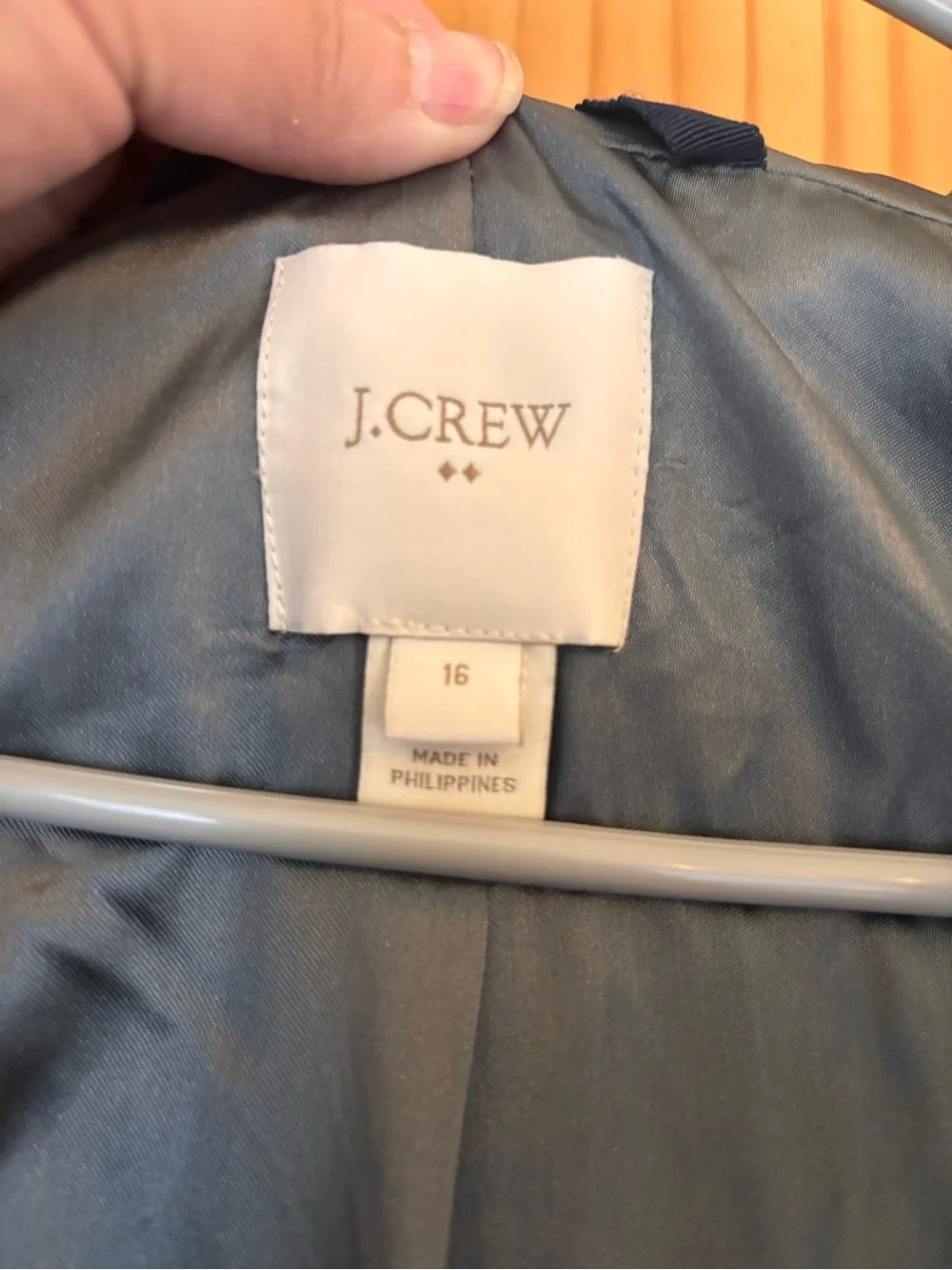 J Crew Gray Wool-Blend Hooded Coat - Picture 10 of 10